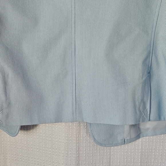 NWT Josephine Chaus Sky Blue And White Blazer Classic Career - Picture 6 of 9